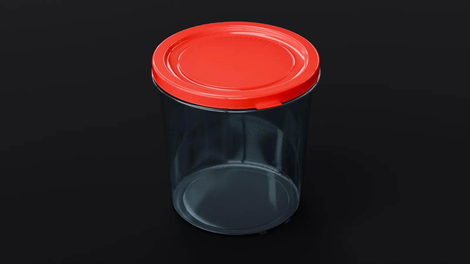 1 Liter Round Container with Cap